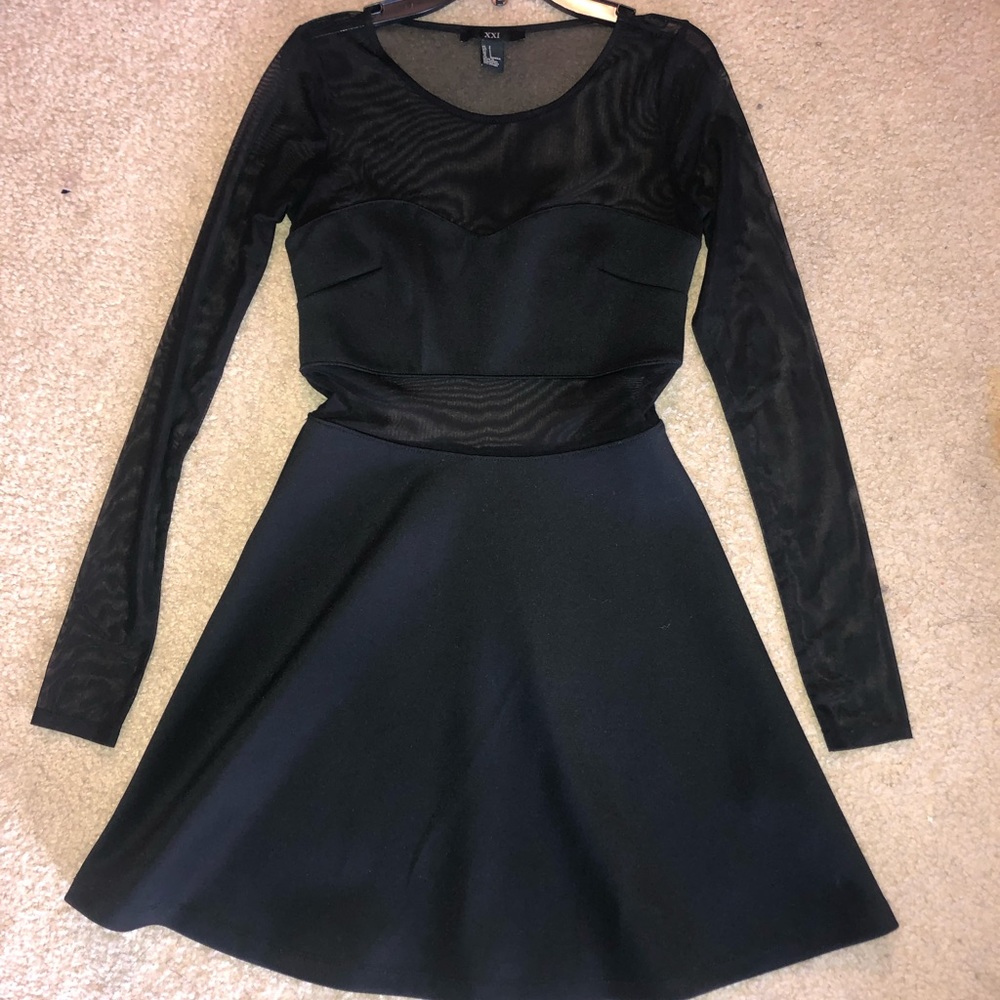 Black Dress with Mesh